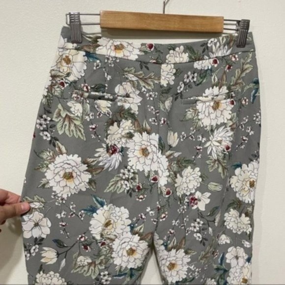 ZARA basic women’s floral grey print wide leg trousers size small - Picture 12 of 12